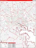 Baltimore City, Md Carrier Route Wall Map